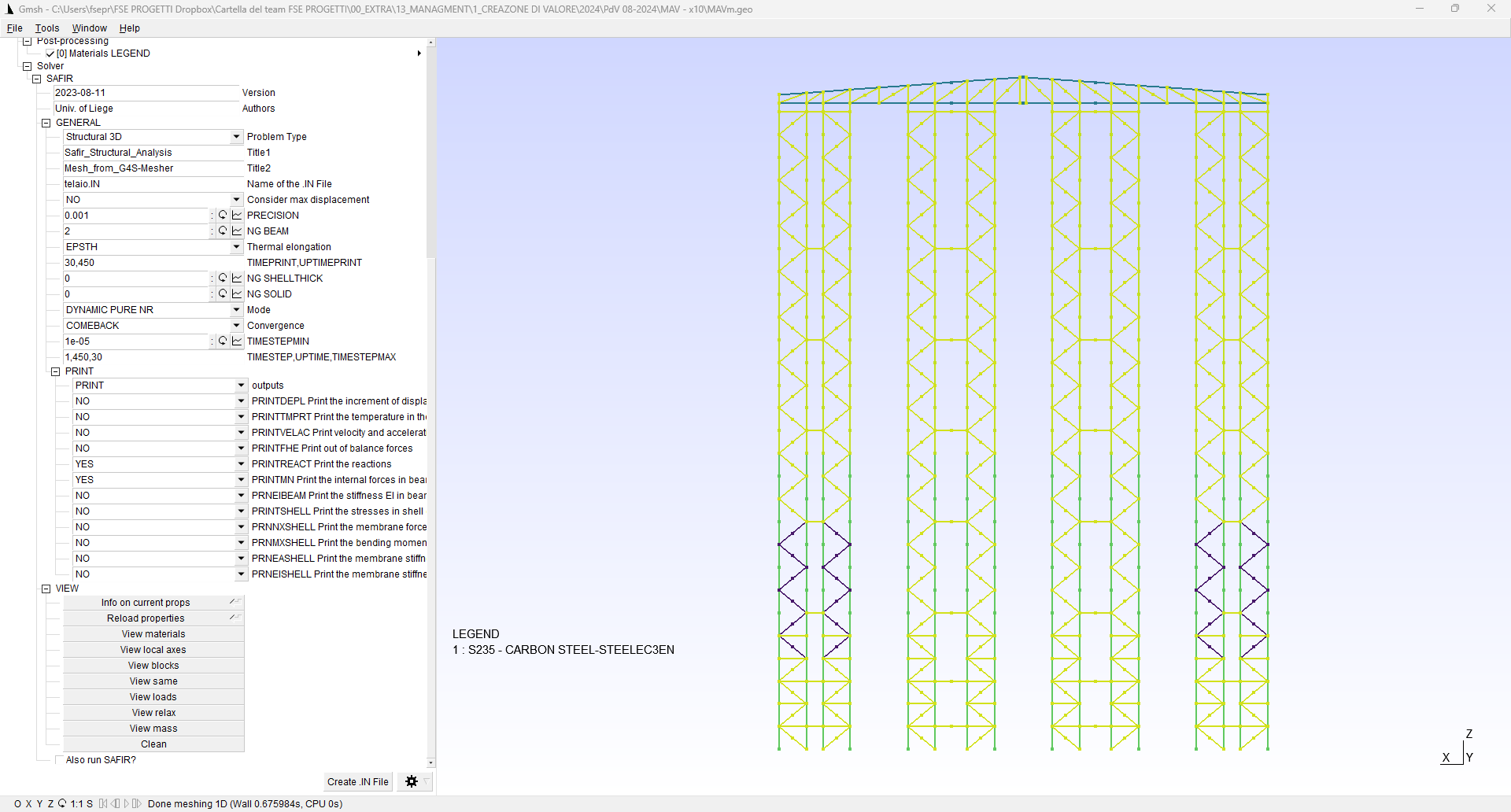 Collasso implosivo SAFIR